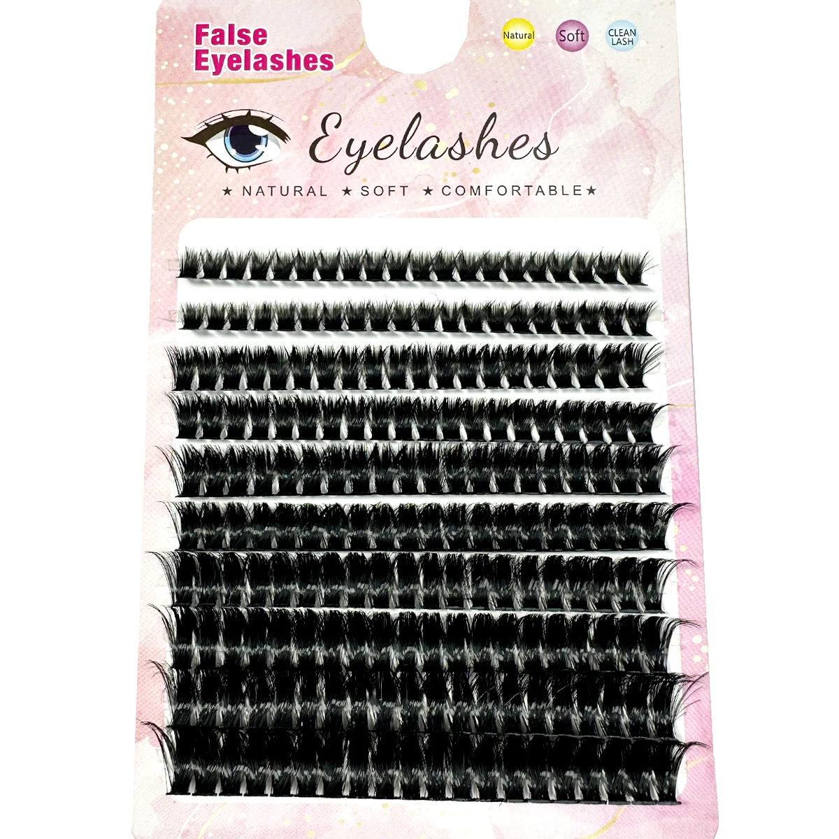 10Rows 5D Fluffy Lashes Cluster 100D Thick Eyelash Russia Curl Wispy Individual Lashes 8-18mm Mix Eyelash Extension