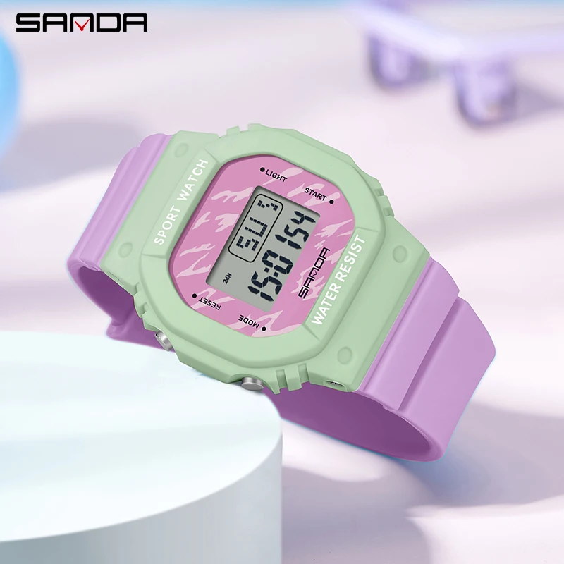 SANDA G Style Electronic Watch Men Women Fashion Waterproof Sport LED Digital Ladies Wristwatch Boy Girl Children Gift Clock