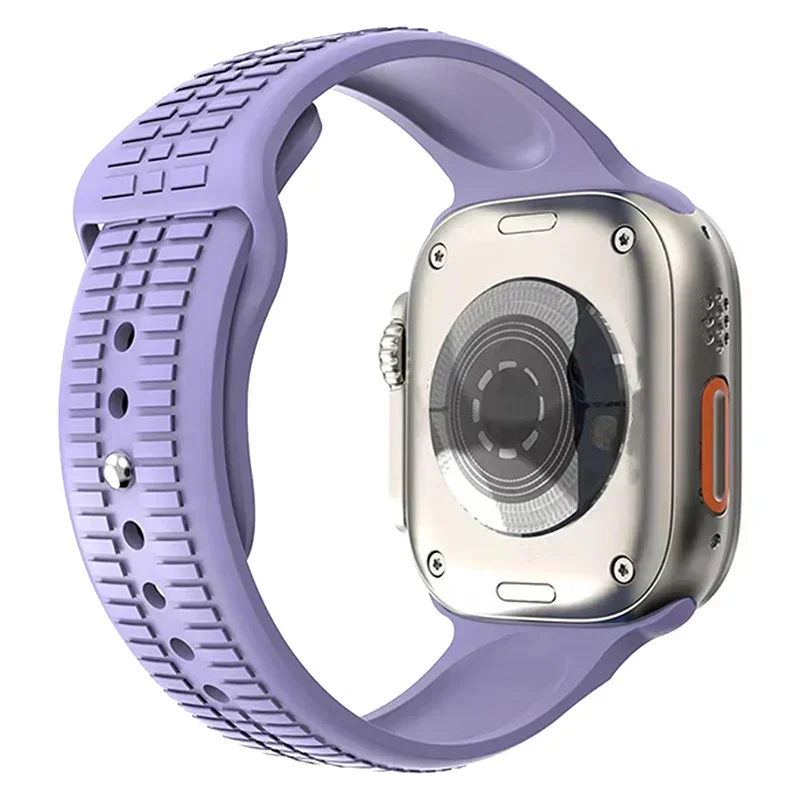 Cinturino sportivo in silicone per Apple Watch Ultra 2 Bracciale da 49 mm per Apple Watch Series 9 8 7 SE 6 45mm 44mm 42mm Accessorio