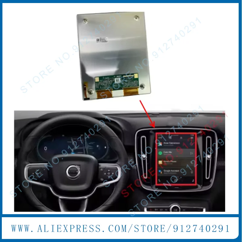 For Volvo XC40 XC60 S60 XC90 S90 Radio Navigation 32247465 (E)QFVE404A, QFVE404A, DD091IA-01A LCD Display Touch Screen 9.1 Inch