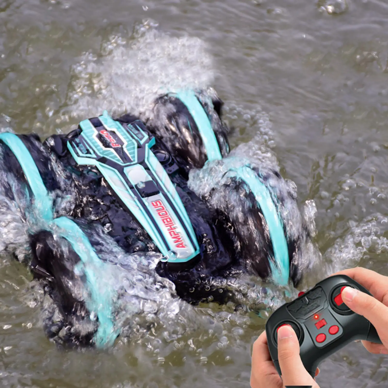 Remote Control Car Amphibious Waterproof Beach Toy for Unisex Children Boys Girls