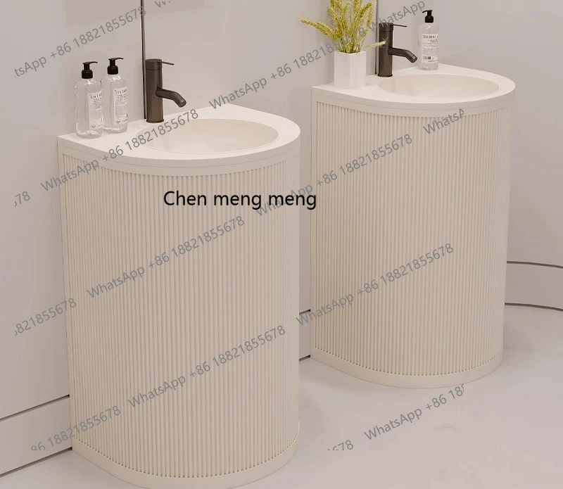 

Commercial bathroom, creative integrated washbasin, floor-to-ceiling column washbasin