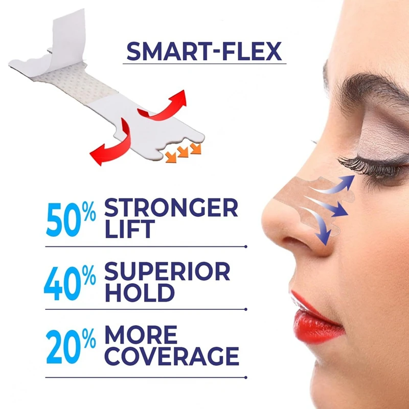 ABNO-Tiras nasas para ronco, fluxo de ar aprimorado, alivia a congestão nasal, força extra, solução anti-ronco, 30 contagens
