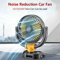 Car Mounted Fan for Large Trucks 24V/12V/5V Refrigeration Small Vans Single Head Vehicles Powerful Silent Car Electric Fans