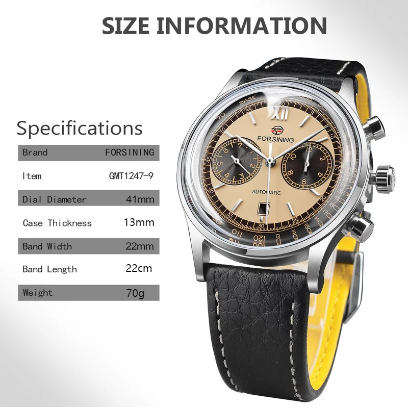 FORSINING Automatic Movement Mechanical Watches for Men Fashion Week Display Calendar Waterproof Mens Watch Relogios Masculino