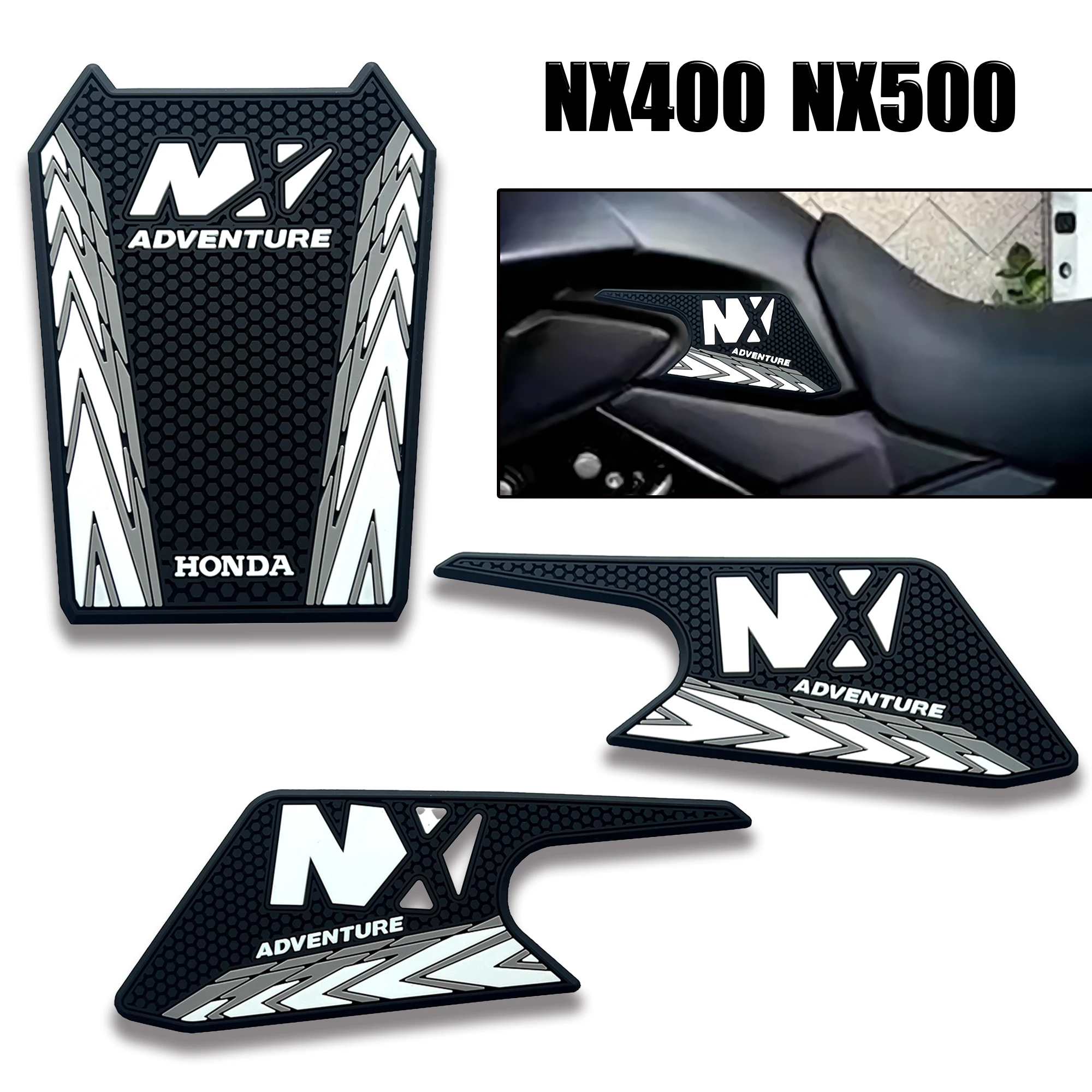 NX400 NX500 FIT Honda  2023 2024- non-slip stickers  fuel tank protective stickers 3D rubber decorative protective pad