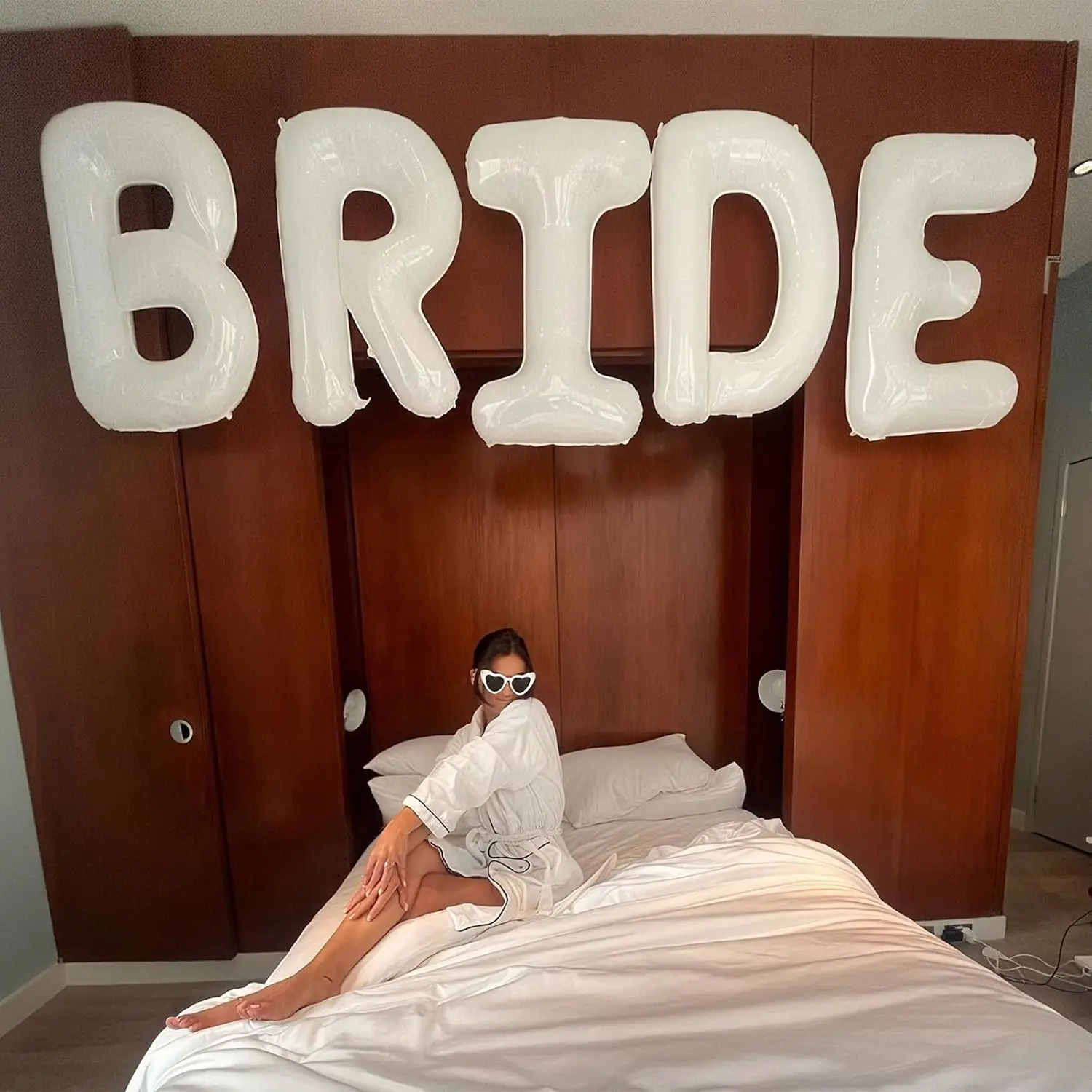 16/ 40 Inch White Cream Beige Bride to Be Letter Foil Balloons White Bride To Be Bridal Shower Letter Balloons