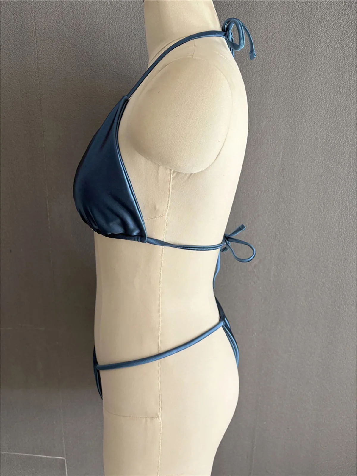 S - XL Neuer, sexy, goldener Bikini mit hohem Beinausschnitt, Damen-Badeanzug, zweiteiliges Bikini-Set, Badebekleidung, Badeanzug, Modell V6192G. – Detail 17