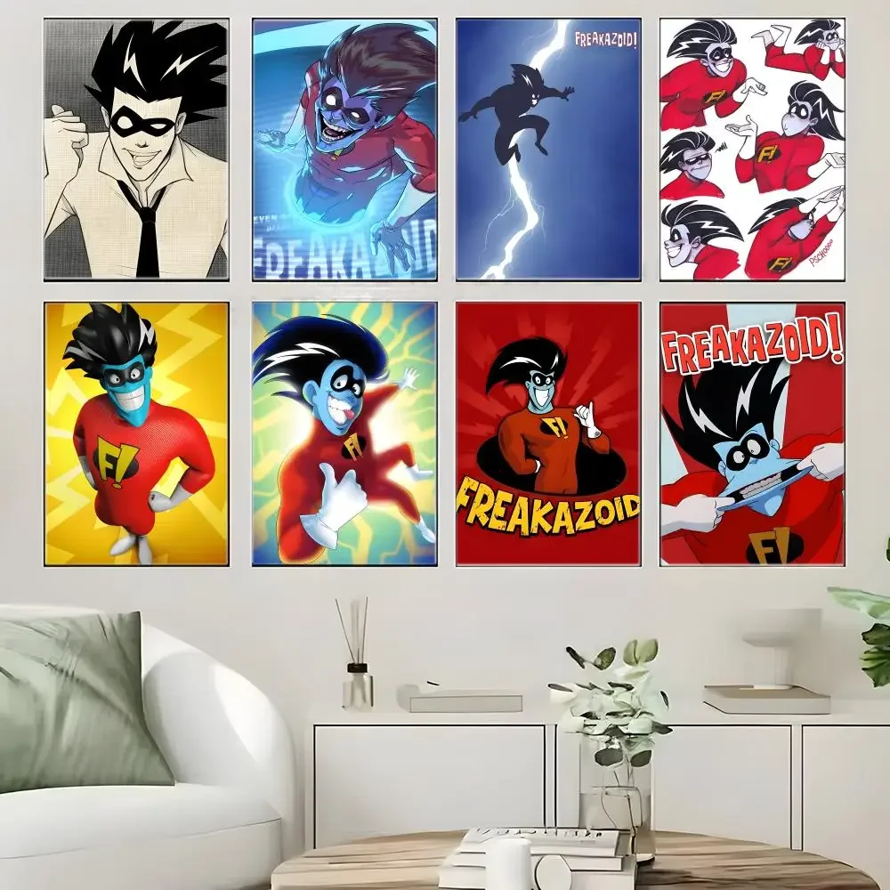 Superhero Comedy F-Freakazoid Poster Crease Free Waterproof Durable All Space Wall Decor