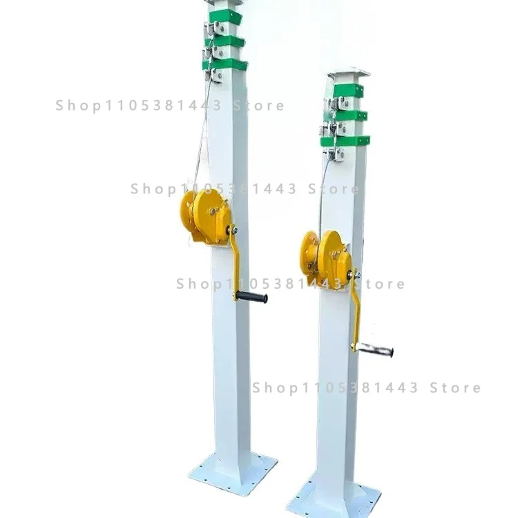 Telescopic Mast Machine 3-6 Section Retractable Galvanized Electric Winch Hydraulic Light Tower