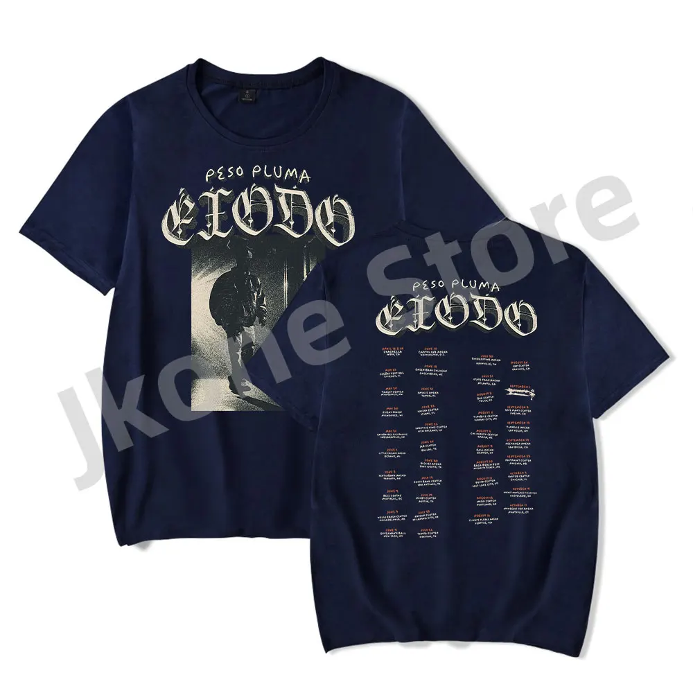 Peso Pluma Exodo Tour T-shirts Genesis Merch Tee Women Men Fashion Casual HipHop Short Sleeve Tshirts