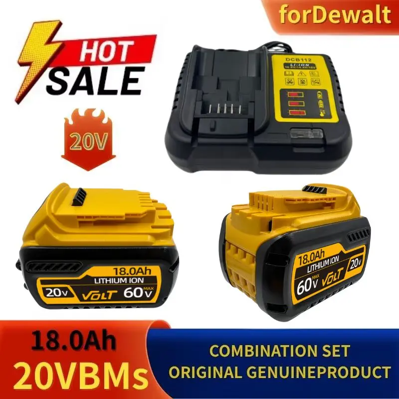 for DEWALT 20V maximum60V maximum 6.0AH/18.0AH,  lithium-ion battery, suitable for DCB609,  DCB200 D