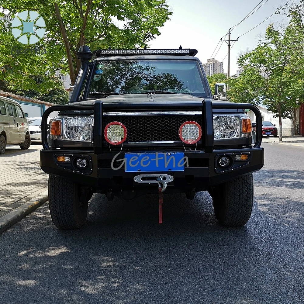 Para el Mejor SUV Todoterreno LC76 4x4: Barra Antivuelco Delantera de Acero, Parachoques, Barra Protectora Trasera, Soporte para Bidón de Combustible, Estribo Lateral, Portaequipajes de Techo Popular