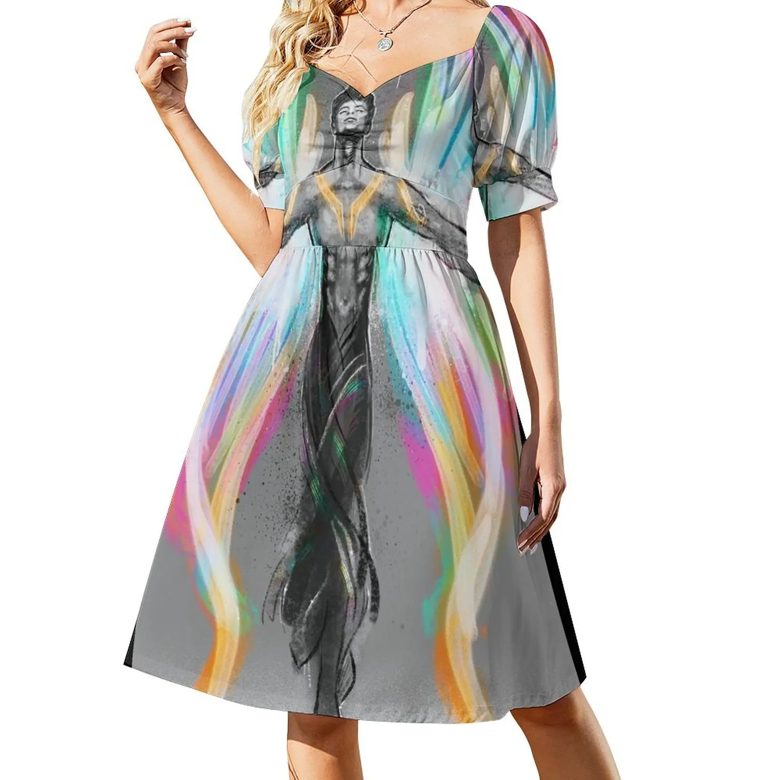 

Disciples of Art Short-Sleeved Dress women's clothing summer 2025 novelties prom dress