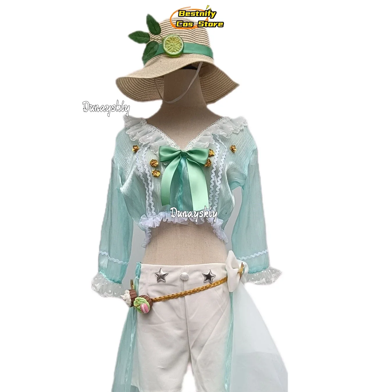 CosplayGame Identitas V Kostum Cosplay Selamat Barmaid Demi Bourbon Garam Laut Koktail Kulit Bermain Peran Gaun Wanita Anime