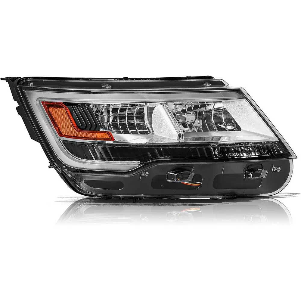 

Фара в хромированном корпусе со светодиодными ДХО, совместимая с Ford Explorer Limited Platinum XLT 2016-2019 годов, аналог оригинальной фары
