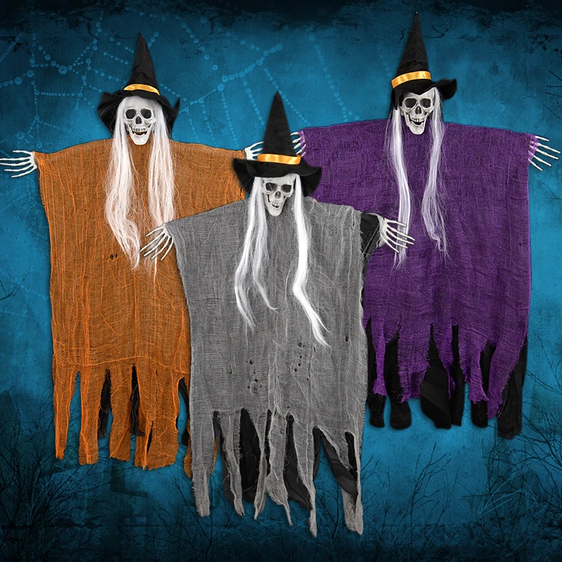 

Halloween Hanging Ghost Skeleton Pendant Indoor Outdoor Haunted House Scary Props Ornament Halloween Party Decoration For Home