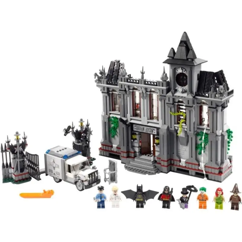 1619PCS Arkham Asylum Breakout Building Block Bricks Toy 10937 07044 Security van measures 7124 Birthday for Kids Christmas Gift