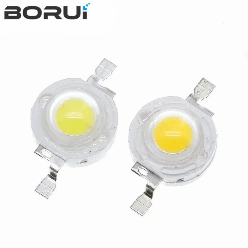 Bombilla led IC SMD de 1W, 3W, 100-120LM, luz de día, Blanco cálido, alta potencia, 1W, lote de 10 unidades