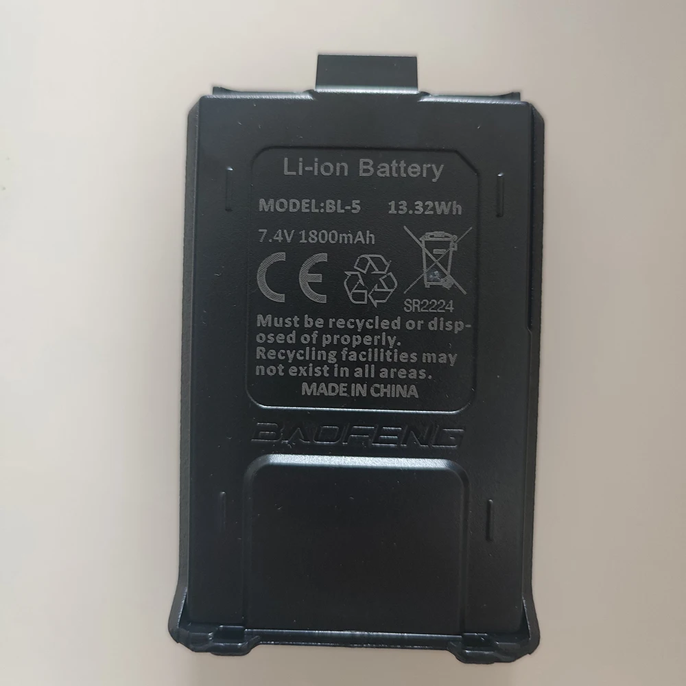 Original UV-5R/F8+ Li-ion Battery 1800mAh 7.4V Compatible with Walkie Talkie BF-UV5RT BF-F8+ UV-5RA UV5R Tow Way CB Radios