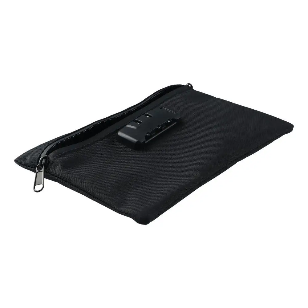 Money Bag With Lock Document Bag Travel Portable Storage Pouch Security Bag for Cash Locking Accessories Pouch