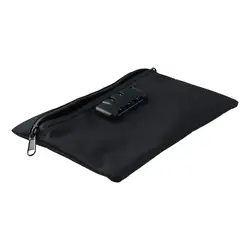 Money Bag With Lock Document Bag Travel Portable Storage Pouch Security Bag for Cash Locking Accessories Pouch