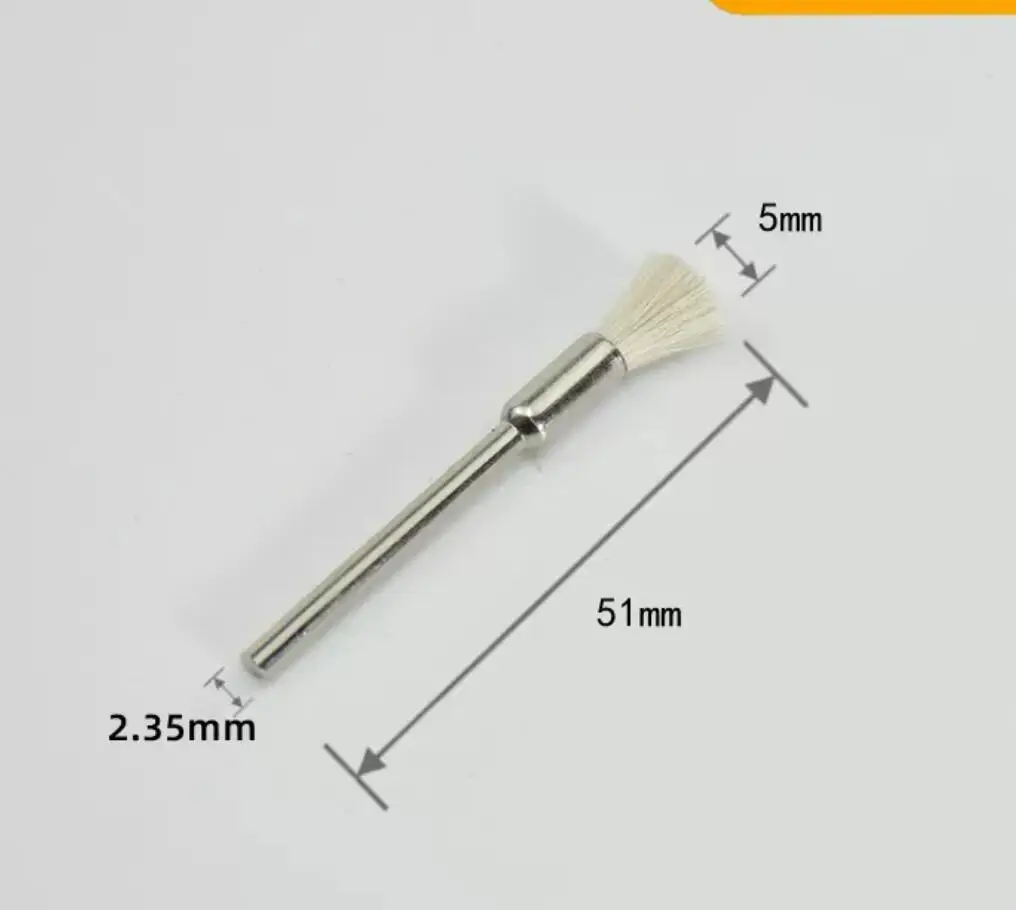 100pcs Jewelry Polishing Brushes Cotton Wool Felt Abrasive Buffing Wheels 2.35mm Shank for Drill Rotary Tool Sanding Head