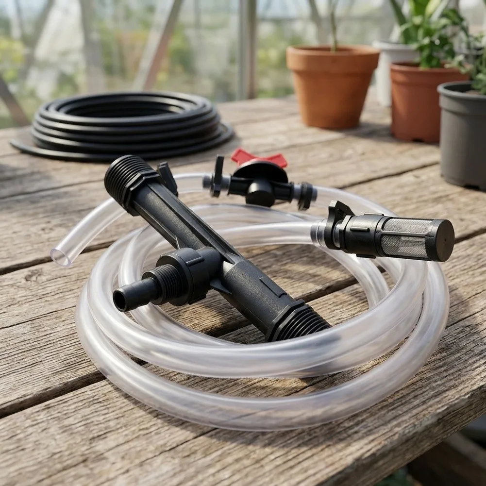 Venturi Injector for 1 Inch Irrigation Systems with Filter Kit to Enable Passive Dosage Without External Power