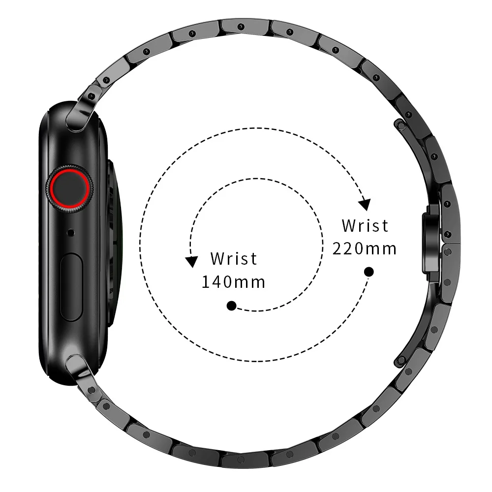 Cinturino in metallo in acciaio inossidabile per cinturino Apple Watch Ultra2 9 8 7 49mm 45mm 41mm cinturino in ferro da uomo per Iwatch Series 6 5SE