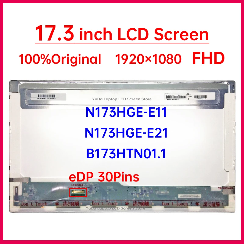 

17.3 Inch Laptop LCD Screen N173HGE-E11 N173HGE-E21 B173HTN01.1 For ASUS G74SX-A1 FX71 MSI GL72 GP72 GS70 Display Matrix Panel