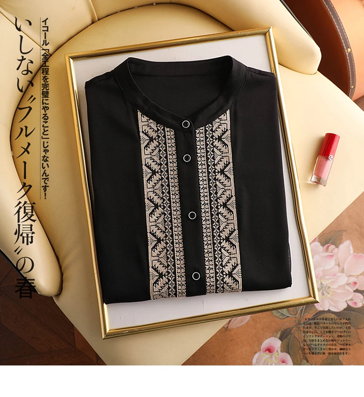 New Arrival Ladies' Shirts for Elegant Style Luxury Women's Button-Down Tops with Graceful Design Spring Summer tops blusa mujer