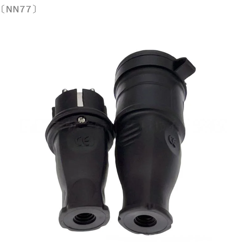 〔NN77〕European Rubber Industrial Male Or Female Plug Socket 16A 220V-250V 2P+E IP44 Waterproof Electric Power Connector〔W7〕