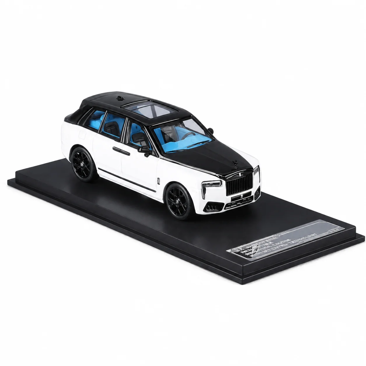 1:64 Cullinan White Luxury SUV 1/64 Miniature Model Car Diecast Alloy Vehicle Display Collection Free Wheels Gift Boyfriend