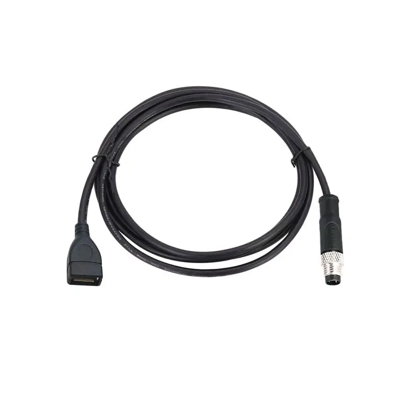 M8 4 Pin to USB 2.0 Cable 1M, Shielded Oxygen Free Copper Core, High-Speed Data Transfer for Industrial Camera Barcode Scanner — купить у AliExpress WW