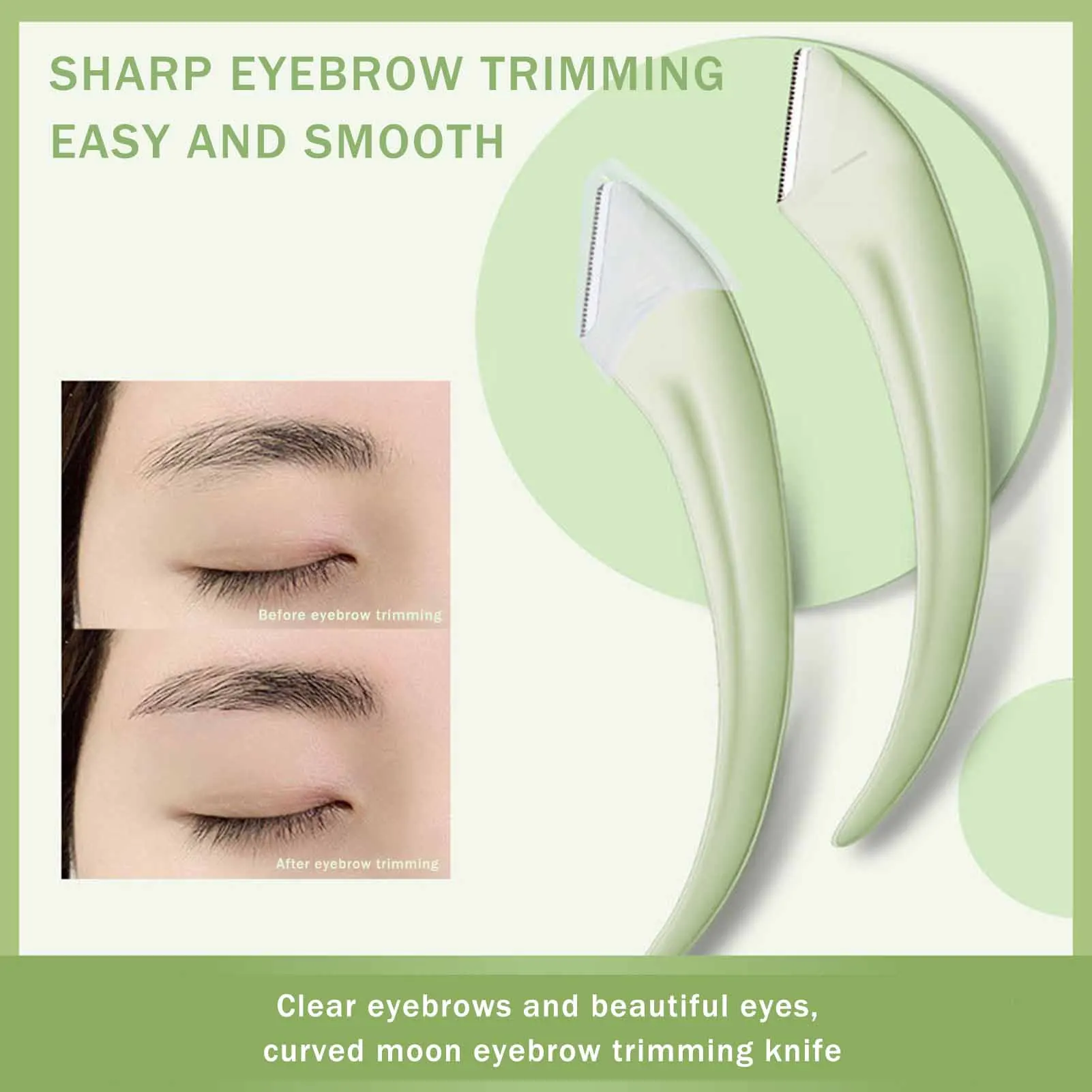 2 pz/set di Sicurezza Rasoi Per Sopracciglia Shaper Durevole In Acciaio Inox Rasoio Per Sopracciglia Lama Per Sopracciglio Viso Rasatura Dei Capelli Strumenti Cosmetici