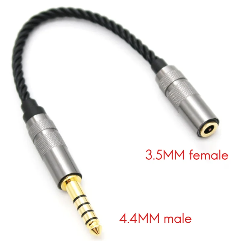 HIFI 4.4MM Balanced Headphone Adapter Audio Cable 4.4 XLR 4 Pin Male to Female Angle image 3