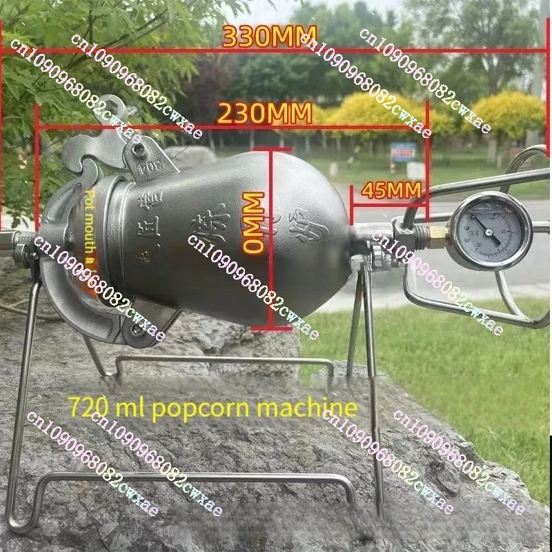 500ml Home Old Popcorn Maker Grain Amplifier Machine 720ml Hand-cranked Puffed Rice Corn Making Machines