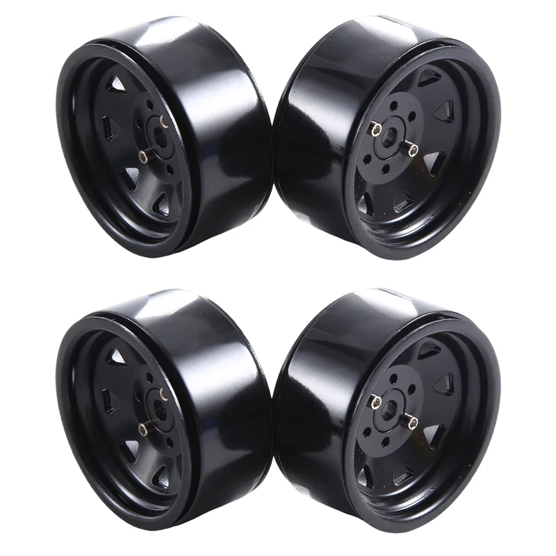 

ABWE-4PCS 1.9Inch Metal Beadlock Wheel Hub Rim For 1/10 RC Crawler Car TRX4 Axial SCX10 90046 AXI03007 Redcat Gen8,Black 8 Parts