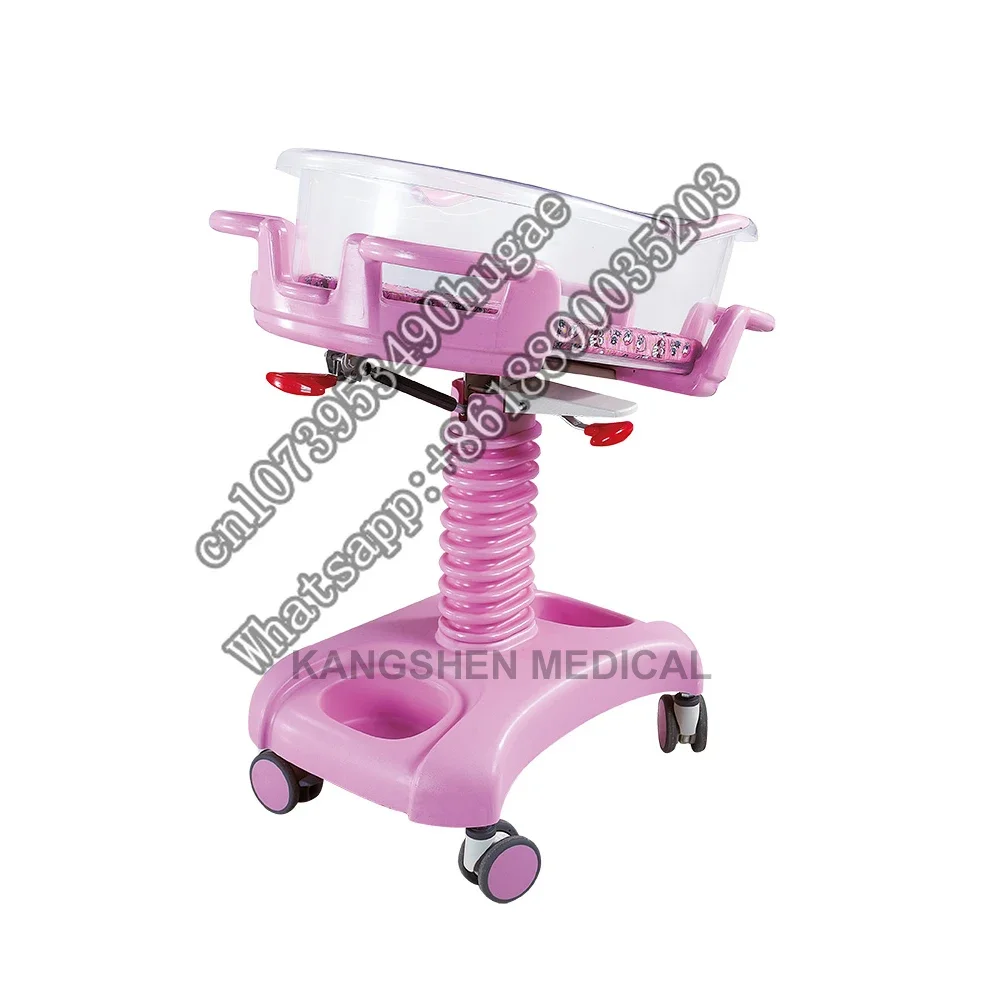 Baby Cot Bed Hydraulic Adjustable ABS Plastic Pediatric Medical  Newborn  Crib