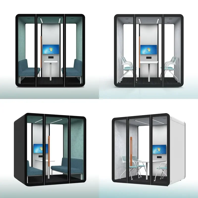 for Soundproof Room Silent Cabin Mobile Office Negotiation Room Recording Studio Removable Phone Booth Office Pod