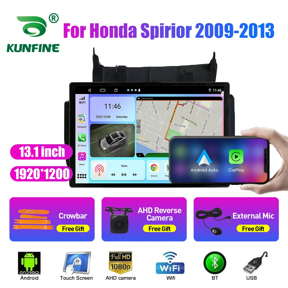 

Автомобильный радиоприемник 13,1 дюйма для Honda Spirior 2009-2013, автомобильный DVD GPS-навигатор, стерео Carplay, 2 Din, Центральный Мультимедиа, Android, авто