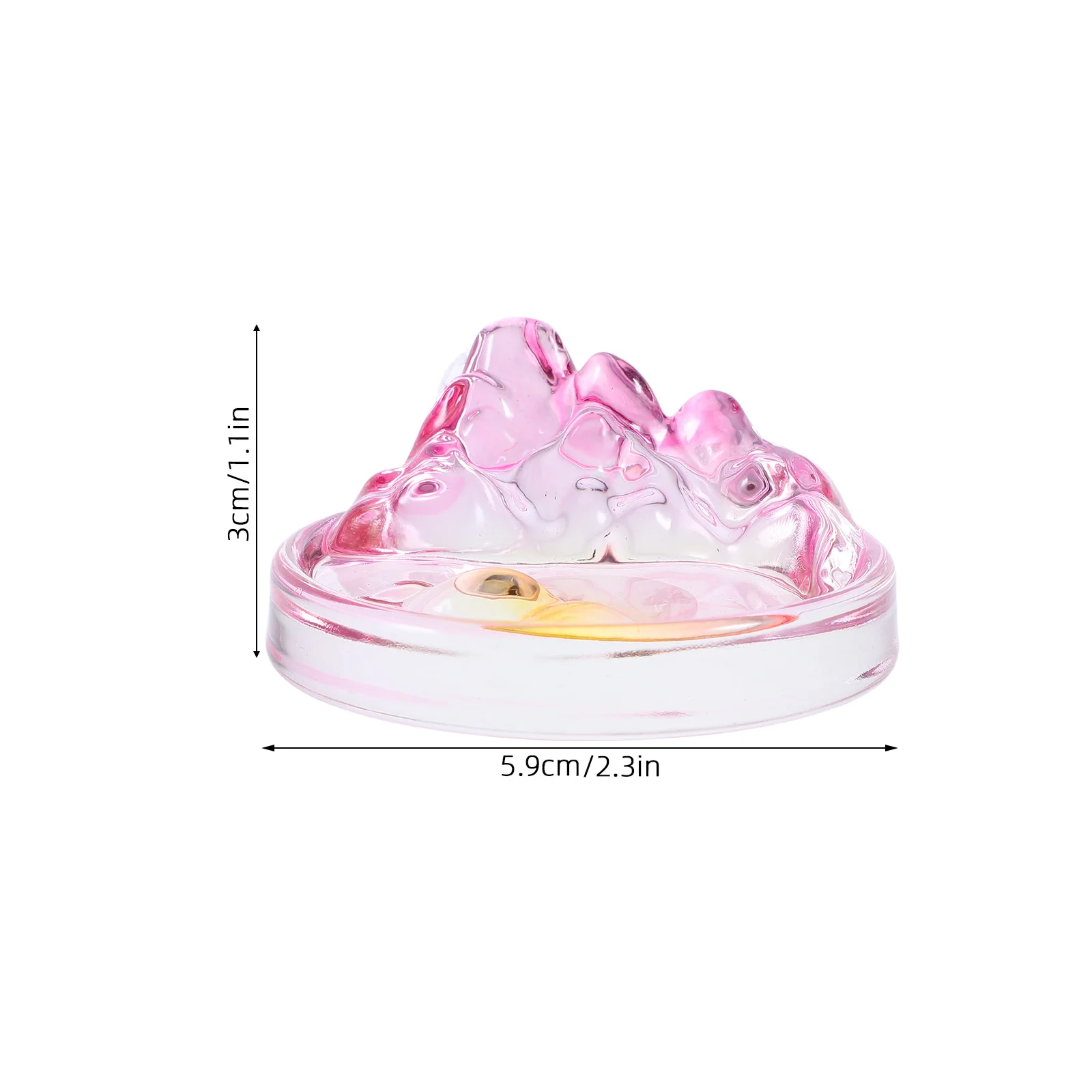 Glass Ink Dish Plate Chinese Calligraphy Painting 2-in-1 Ink Storage and Brush Rest Compact Small Size for Sumi Wash Watercolor