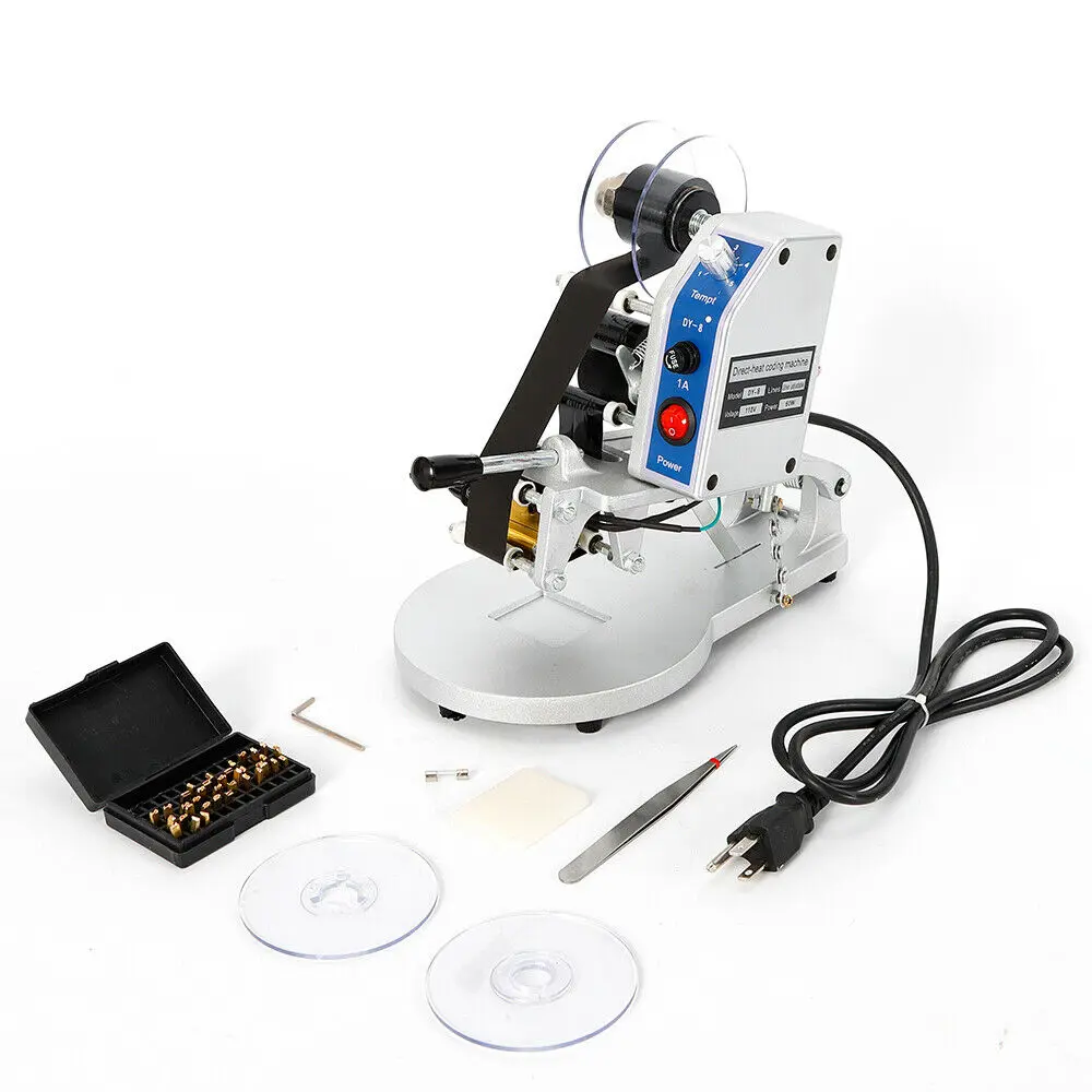 Ribbon Manual Hot Foil Stamping Machine 110V 14pcs Word tablets