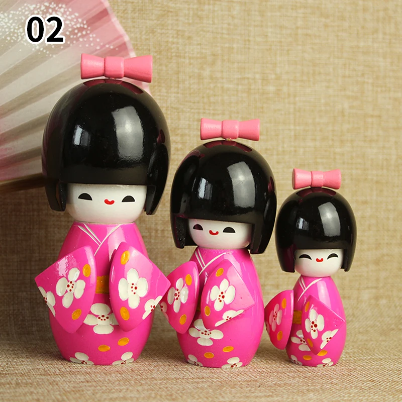 1Set Japanese Puppet Doll Kimono Sakura Cartoon Dolls Home Decoration Cuisine Sushi Restaurant Ornament Girl Cute Desktop Gift