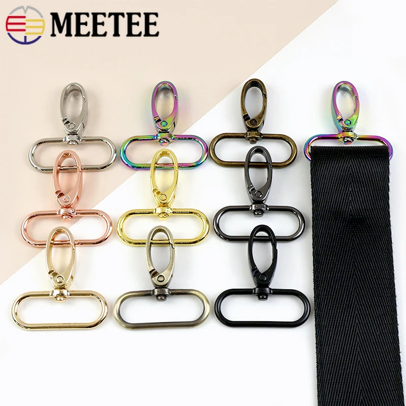 

10Pcs 16-38mm Metal Buckles Bag Strap Keychain Swivel Lobster Clasps Dog Collar Handbag Snap Hook Carabiner DIY Bags Accessories