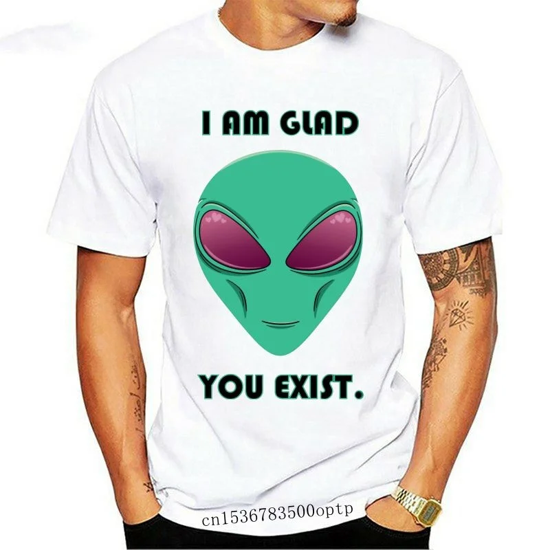 New Alien Valentine Men's T-Shirt Funny Existence Cotton Crew Neck Short Sleeve Tee Comfortable Soft Fabric Ladies' T-Shirt