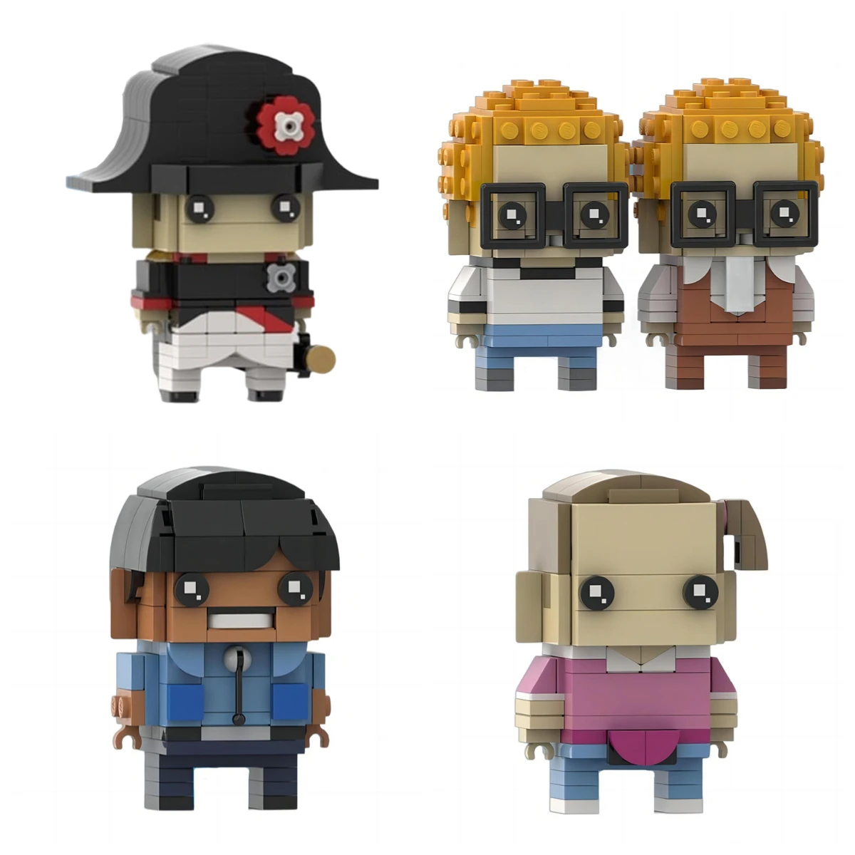 

Классический исторический фильм, фигурка мультяшной куклы, строительные блоки MOC, Наполеон, Педро Brickheadz, модель, детская сборка, игрушки, подарок