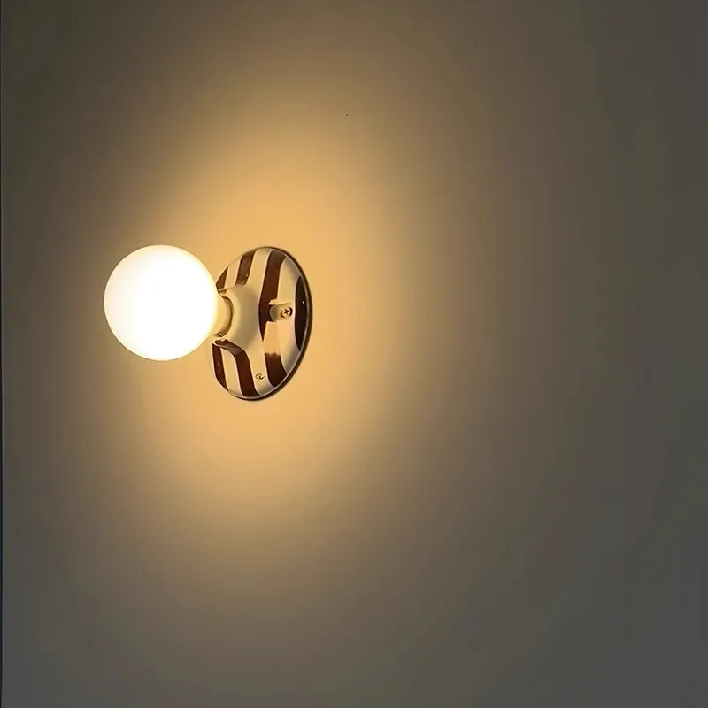 

Cream wind medieval artificial hand-painted ceramic lamp cafe bedroom bedside wall lamp aisle entrance balcony ceiling lamp