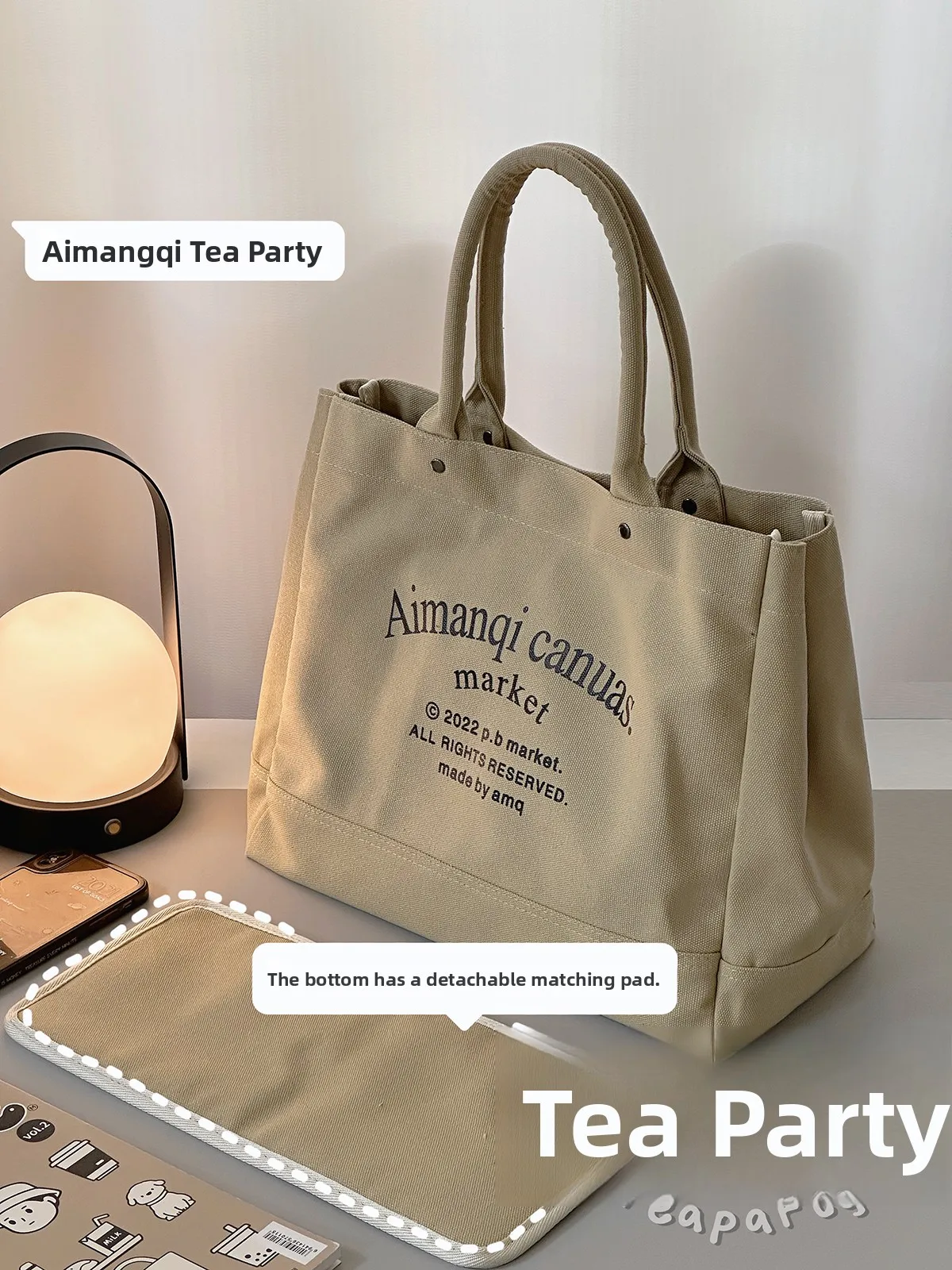 Thiened Canvas Tote Bag Commuter Class Cultural Artistic Large Capaci Handbag Women\'s Bag Casual op Bag ape