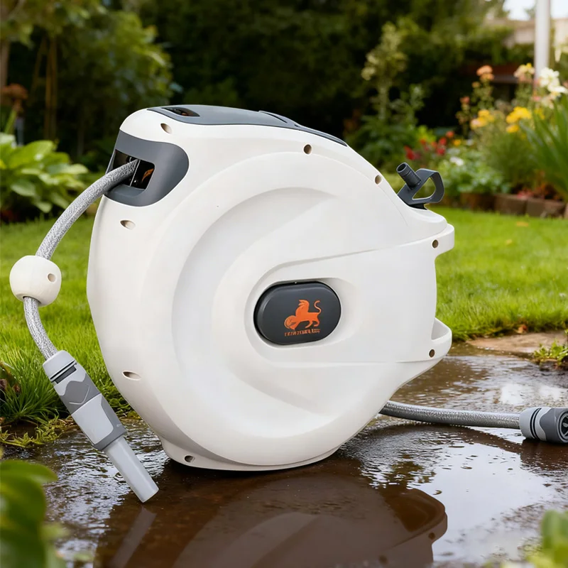 10/15m Automatic Rewind Hose Reel Automatic Telescopic Reel With Hose Reel Slow Return System for Car Wash Garden Watering